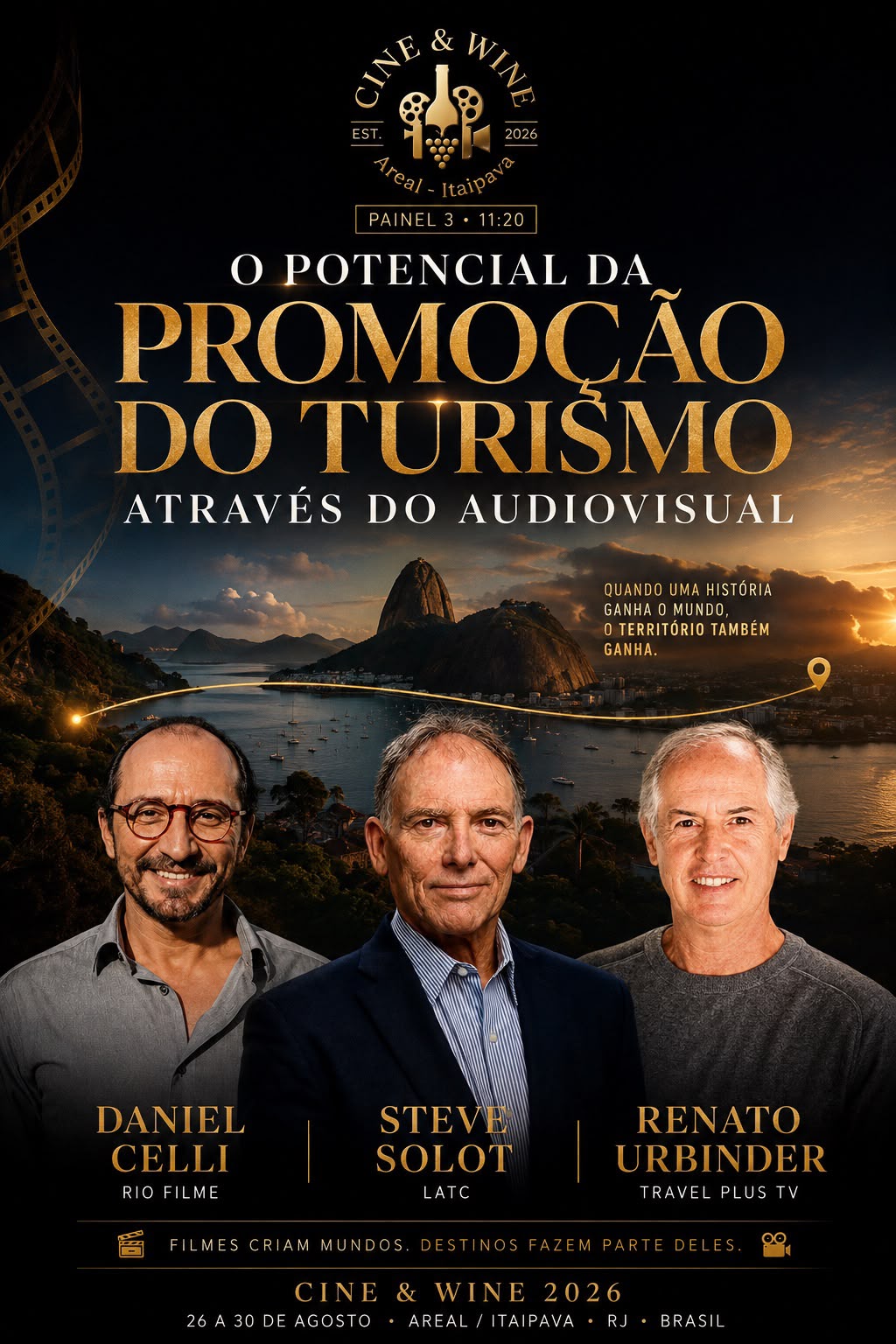 Cartaz do painel O Potencial da Promoção do Turismo Através do Audiovisual
